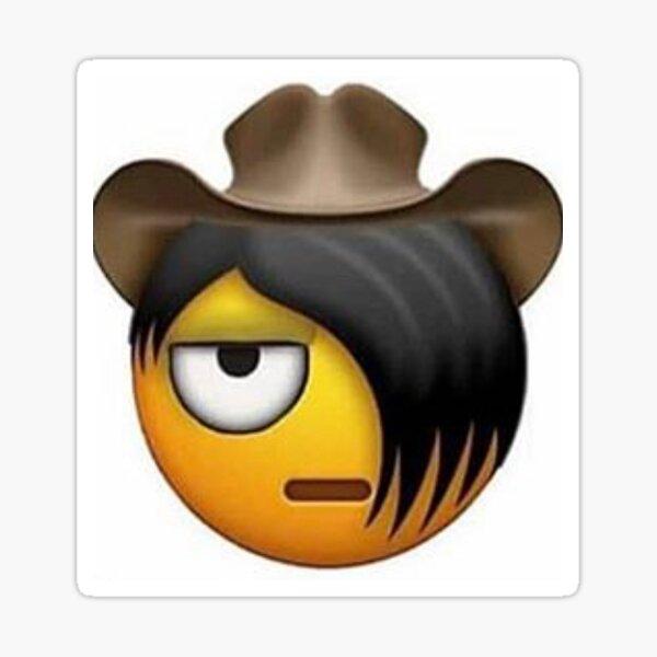 Emo Cowboy Emoji Sticker By Mushroomz1 Redbubble