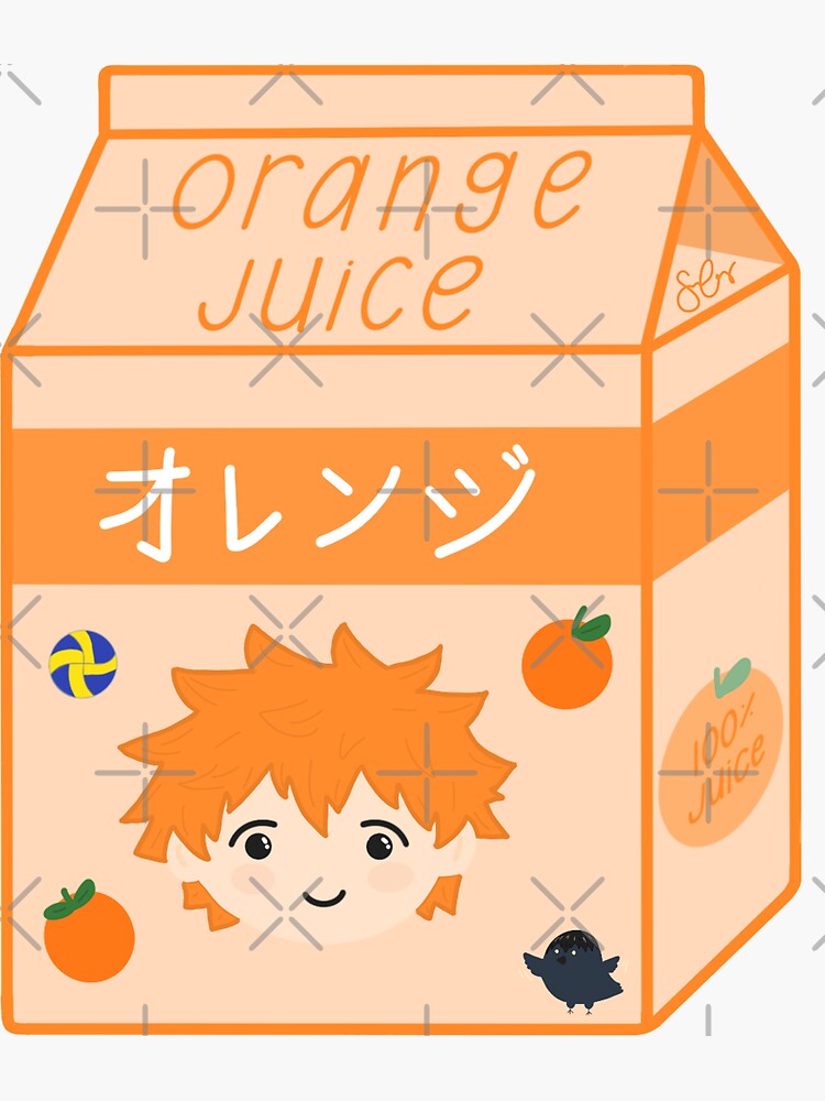 Hinata Orange Juice Sticker By Cloud Bread Redbubble