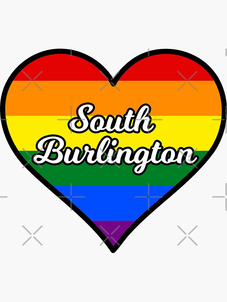 South Burlington Vermont Gay Pride Heart Sticker For Sale By Fearcity