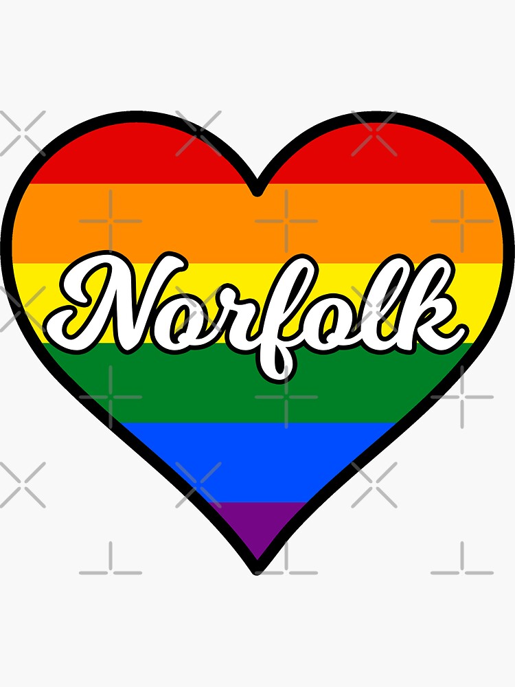 Norfolk Virginia Gay Pride Heart Sticker For Sale By Fearcity Redbubble