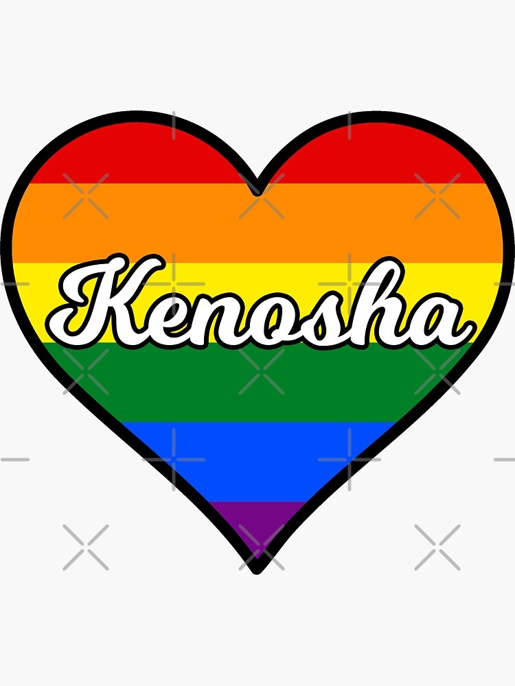 Kenosha Wisconsin Gay Pride Heart Sticker For Sale By Fearcity