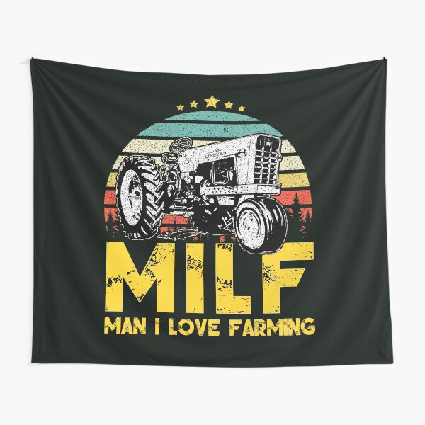 Milf Man I Love Farming Funny Gift For Farming Lover Vintage Retro