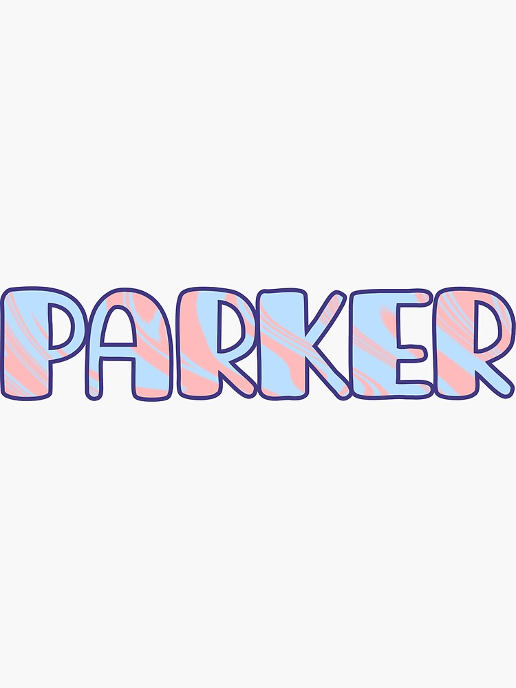 Parker Name Design Sticker For Sale By Sunny Day Art Redbubble