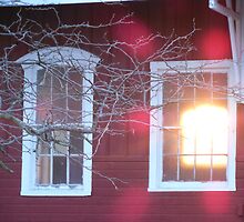 Train Station Sun Down by littlemarin