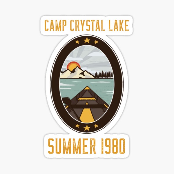 Camp Crystal Lake Summer 1980 Slasher Horror Halloween Design Sticker