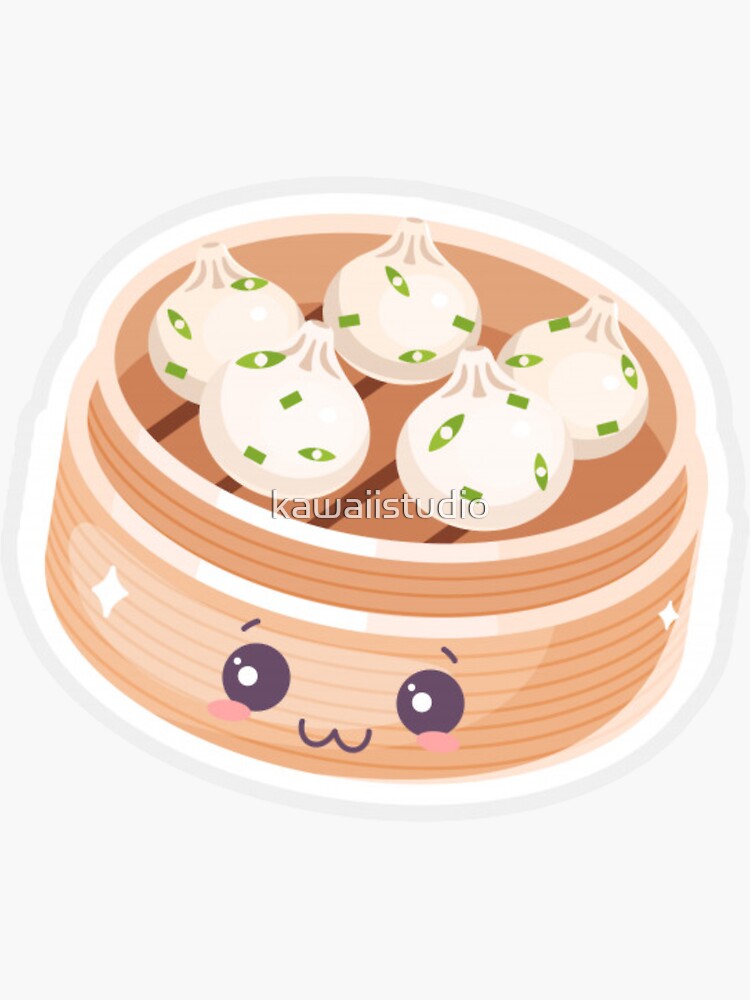 Kawaii Dimsum Sticker For Sale By Kawaiistudio Redbubble