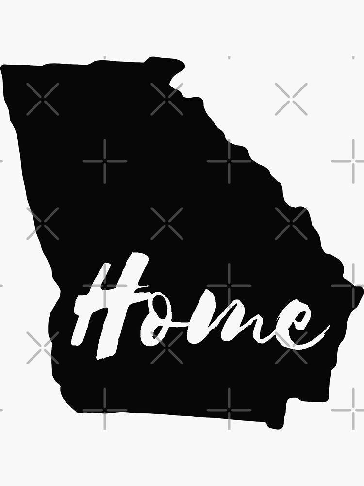 Georgia Cursive Home State Outline Sticker For Sale By KARAKATE