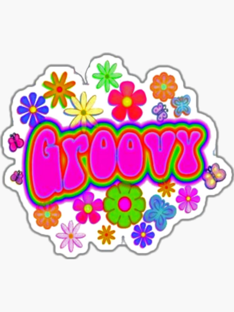 Groovy Sticker Sticker For Sale By Aesthetics1kyye Redbubble