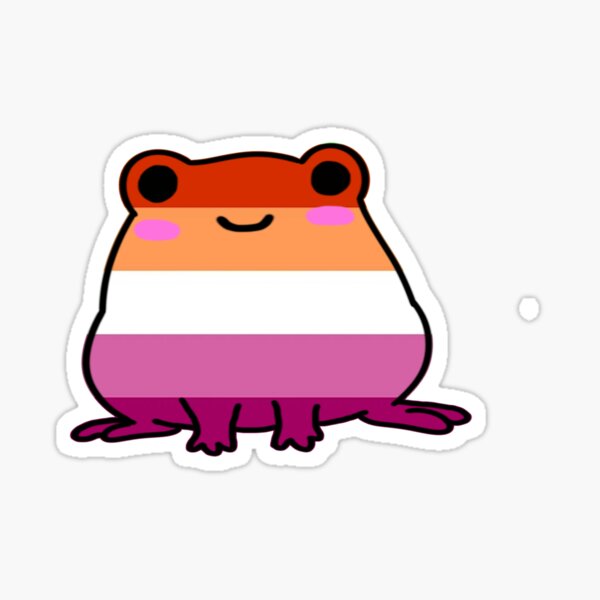 Lesbian Pride Frog Sticker For Sale By Nekoch Redbubble