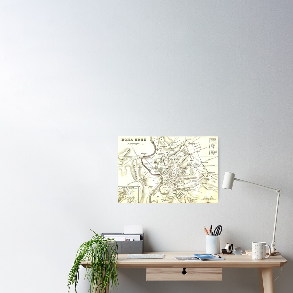 Ancient Rome City Map Historical Maps Poster For Sale By Temporaryart Redbubble