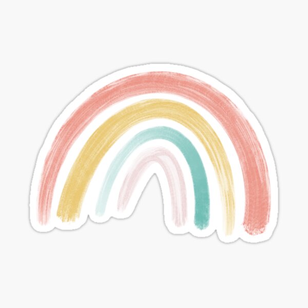 Watercolor Rainbow Sticker For Sale By Kcreatives Redbubble