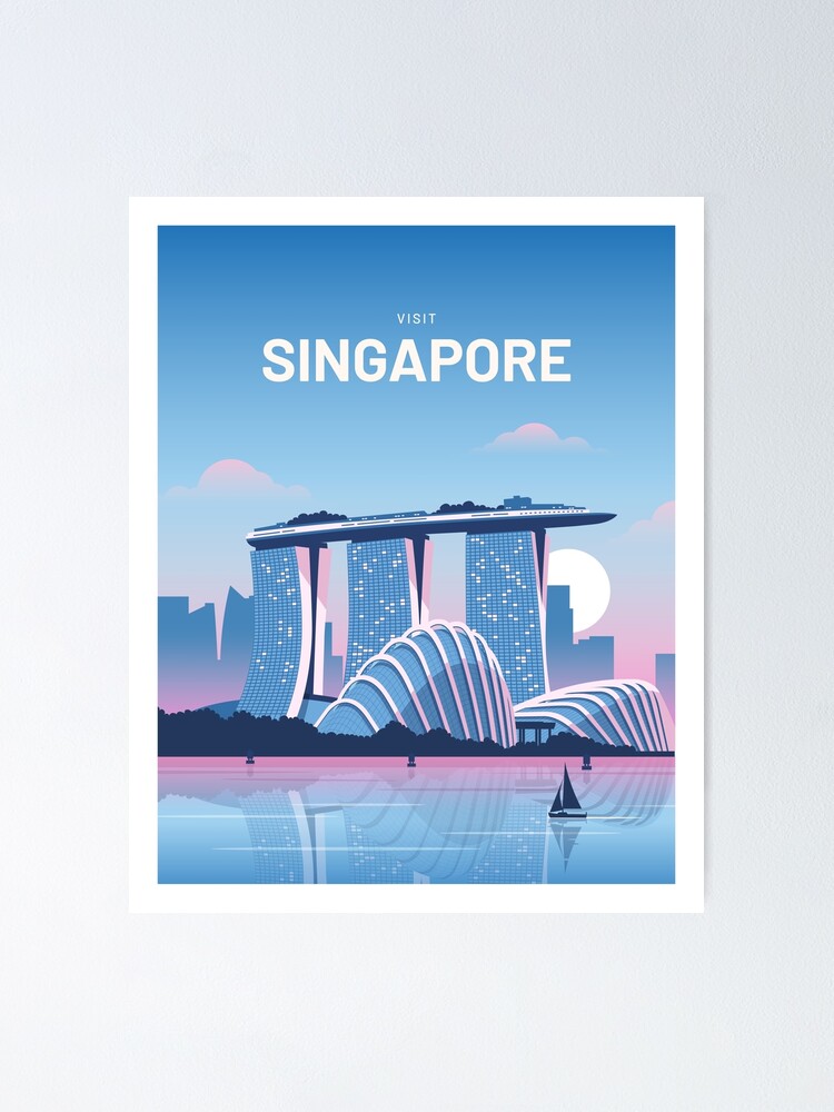 Singapore Marina Bay Sands Travel Art Poster For Sale By Corvin