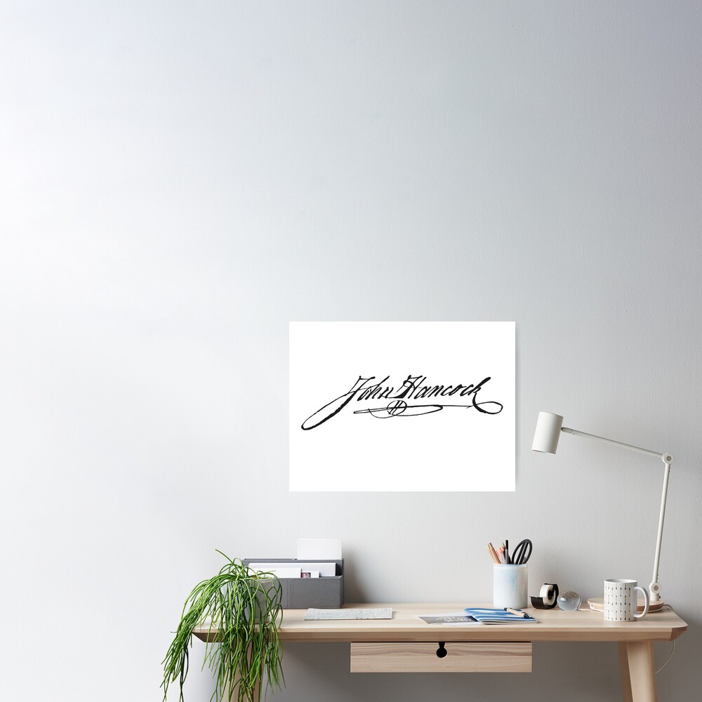 John Hancock Signature Poster By Emma Karin Redbubble