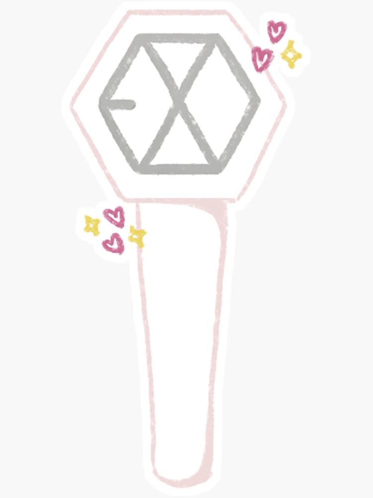 Exo Lightstick Sticker For Sale By Sourpastel Redbubble