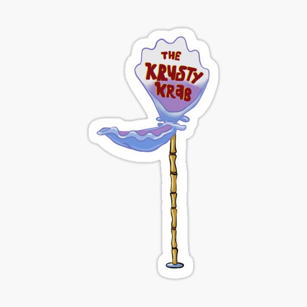 Krusty Krab Sign Sticker For Sale By Bearpasta Redbubble