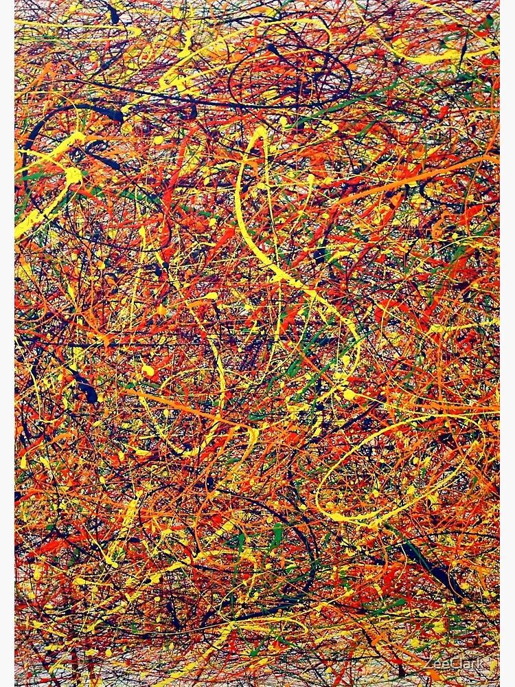 Abstract Jackson Pollock Painting Original Art Spiral Notebook By