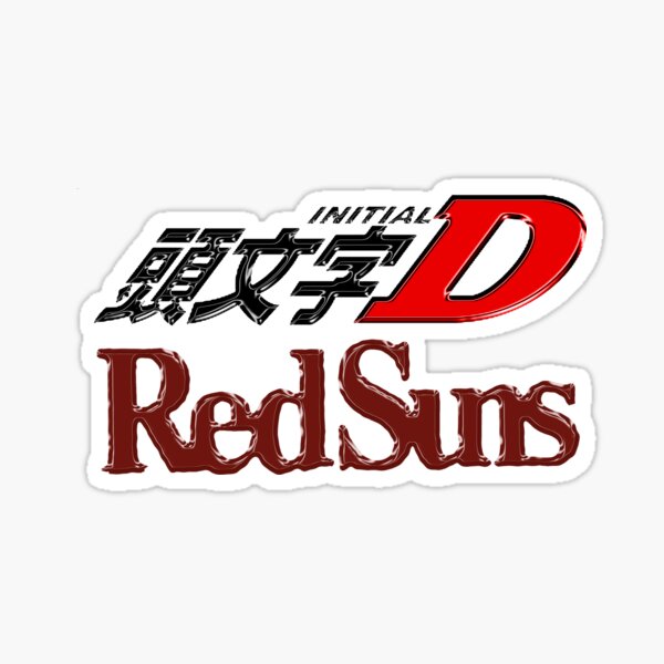 Initial D Akagi Redsuns Logo Sticker By Markpaez Ubicaciondepersonas