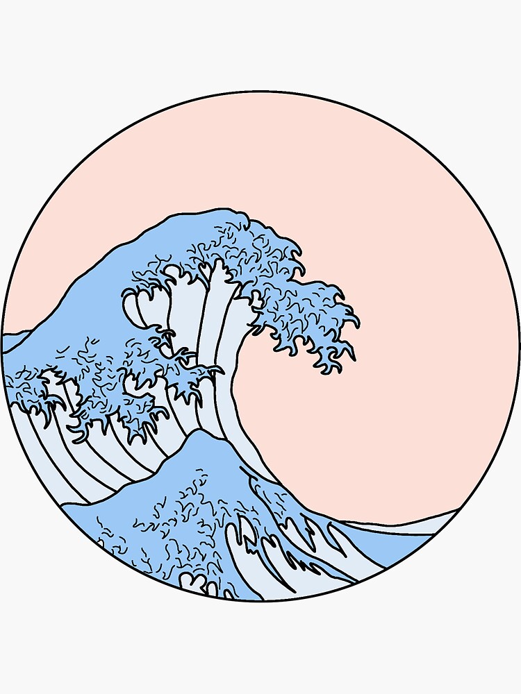 Waves Sticker For Sale By Lesliemc Redbubble