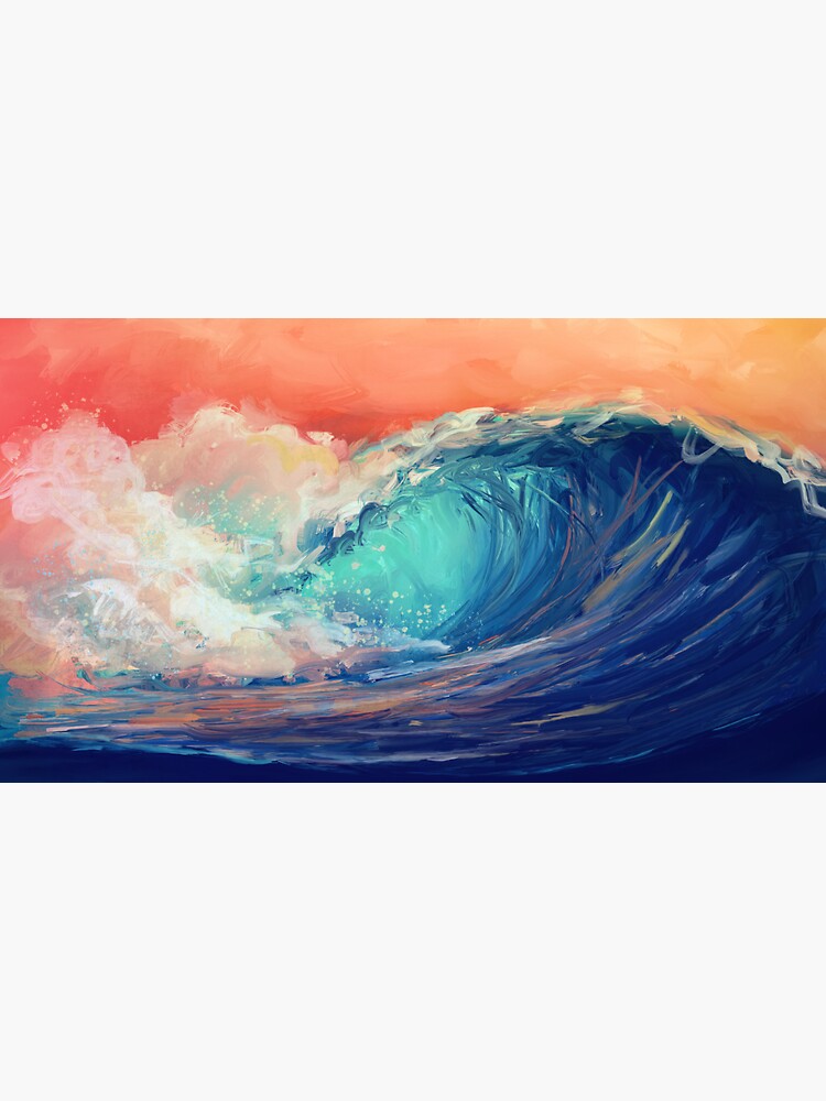 Ocean Wave Sticker For Sale By ShakaBro Redbubble