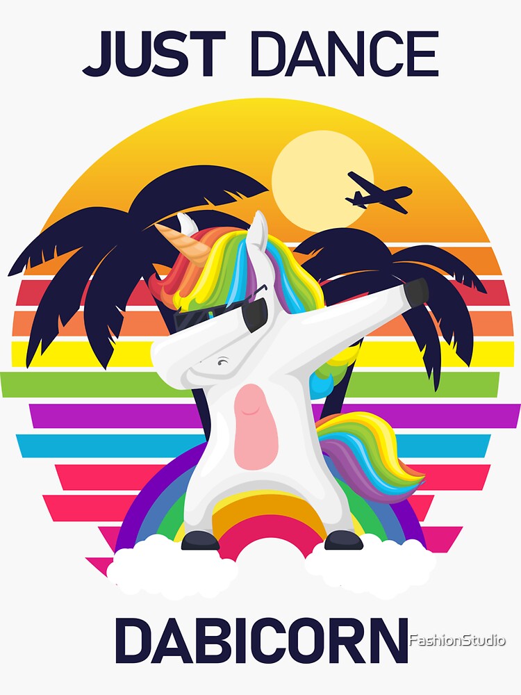 Unicorn Los Tanz Dabicorn Pew Pew Madafakas Sticker For Sale By