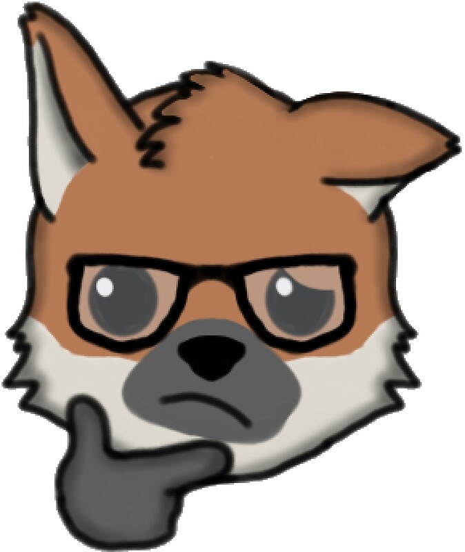 Maned Wolf With Glasses Thinking Face Emoji By Lugia2009 Redbubble