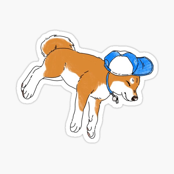 Snoozing Shiba Sticker For Sale By Sammalpeitto Redbubble