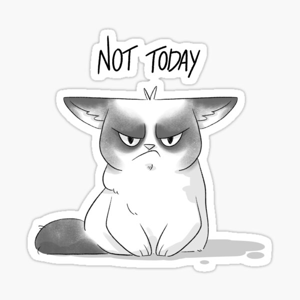 Grumpy Cat Sticker By Maneb Redbubble