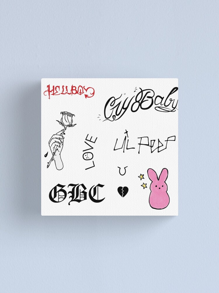 Lil Peep Tattoo Pack Canvas Print By Tumfei Redbubble