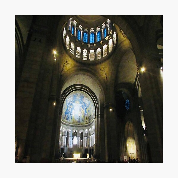 Lámina fotográfica Dentro de la Basílica del Sagrado Corazón de París