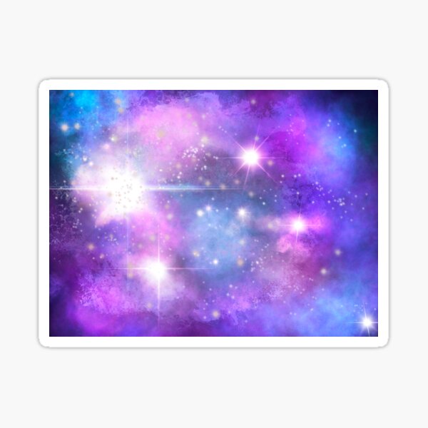 Purple Space Nebula Sticker By Happyhobbithole Redbubble