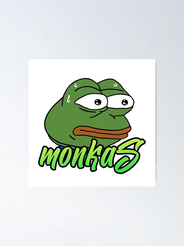 MonkaS Twitch Pepe Frog Emoticon Poster For Sale By Therustyart