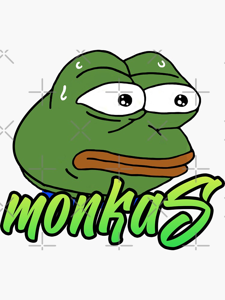 MonkaS Twitch Pepe Frog Emoticon Sticker By Therustyart Redbubble