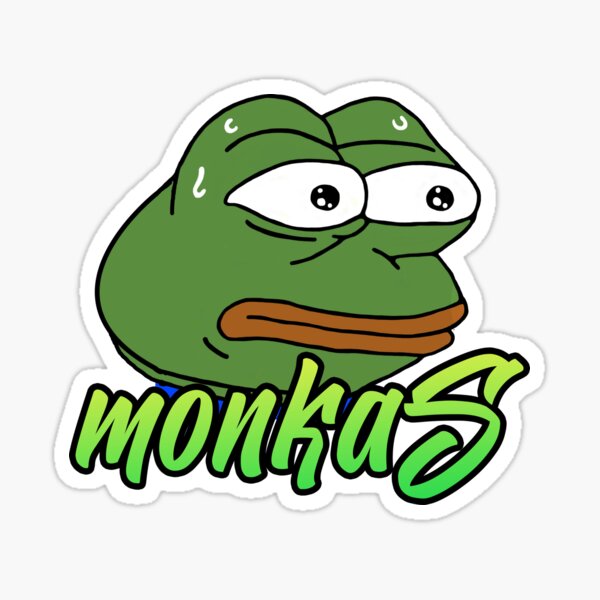 Monkas Twitch Pepe Frog Emoticon Sticker By Therustyart Redbubble