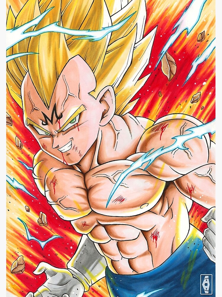 Majin Vegeta Poster By Abyllion Art Redbubble