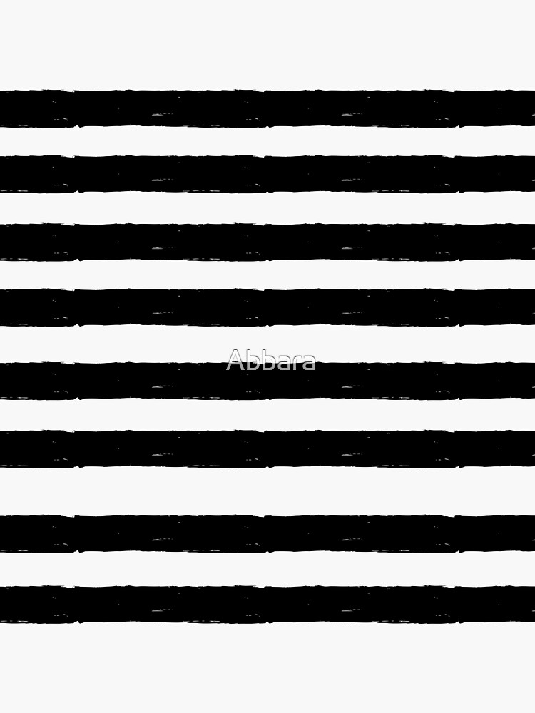 Minimal Retro Black Stripes Sticker By Abbara Redbubble