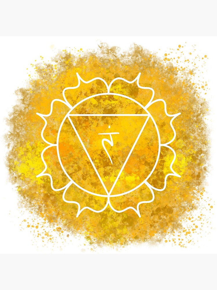 Solar Plexus Chakra Meditation Symbol Poster By The Mystic Cat