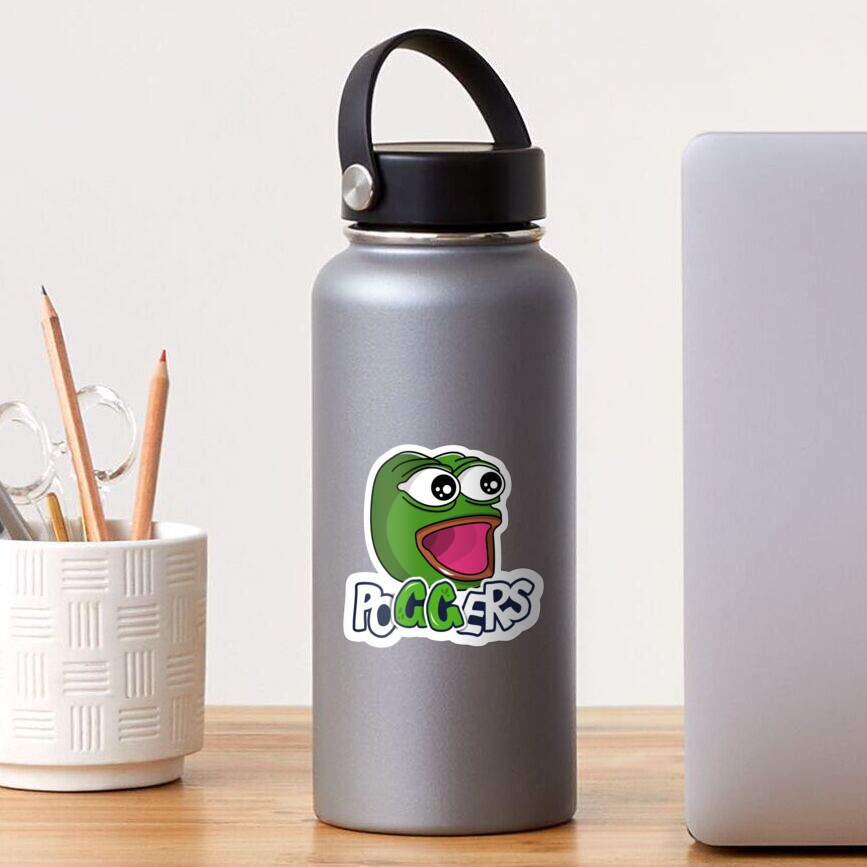 Poggers Gg Twitch Emote Pepe The Frog Sticker By Therustyart Redbubble