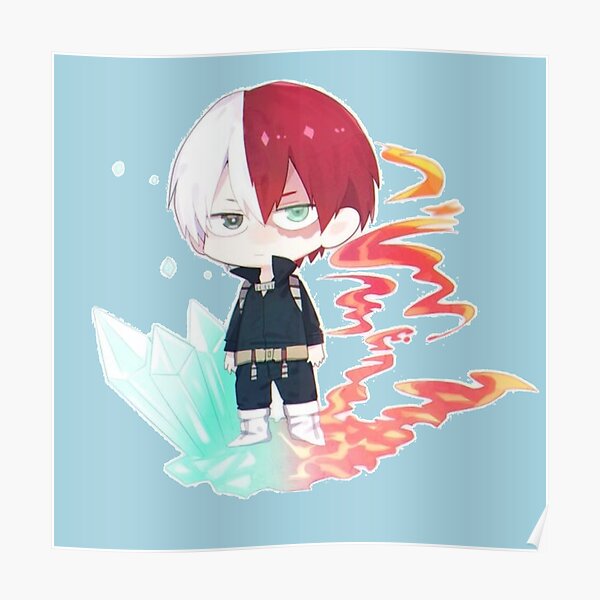 Shoto Todoroki Chibi Bnha Poster For Sale By Eidlike Redbubble