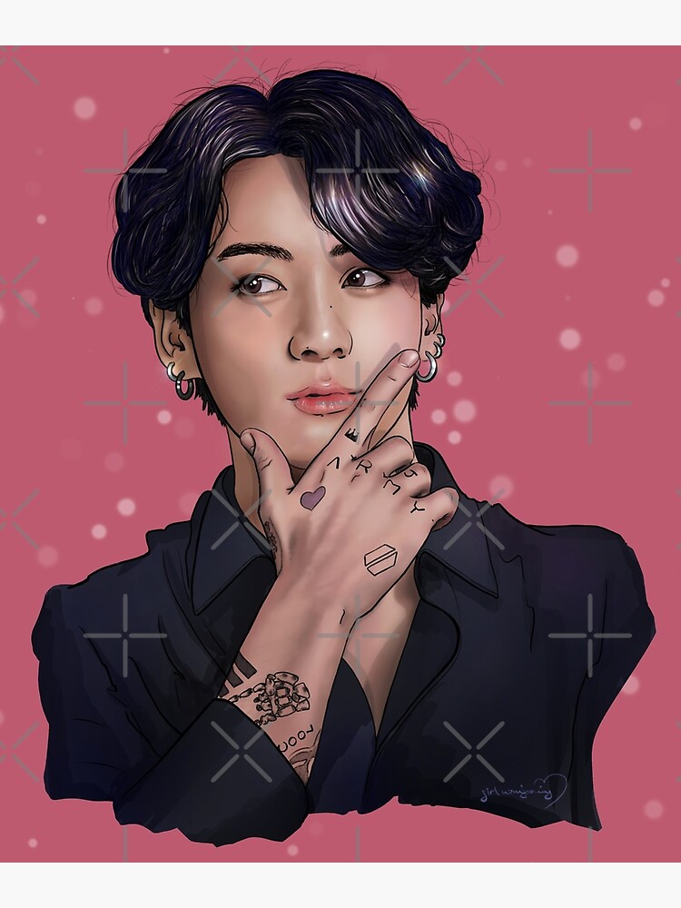 Bts Jeon Jungkook Jk Fanart Painting Poster By Girl Namjooning