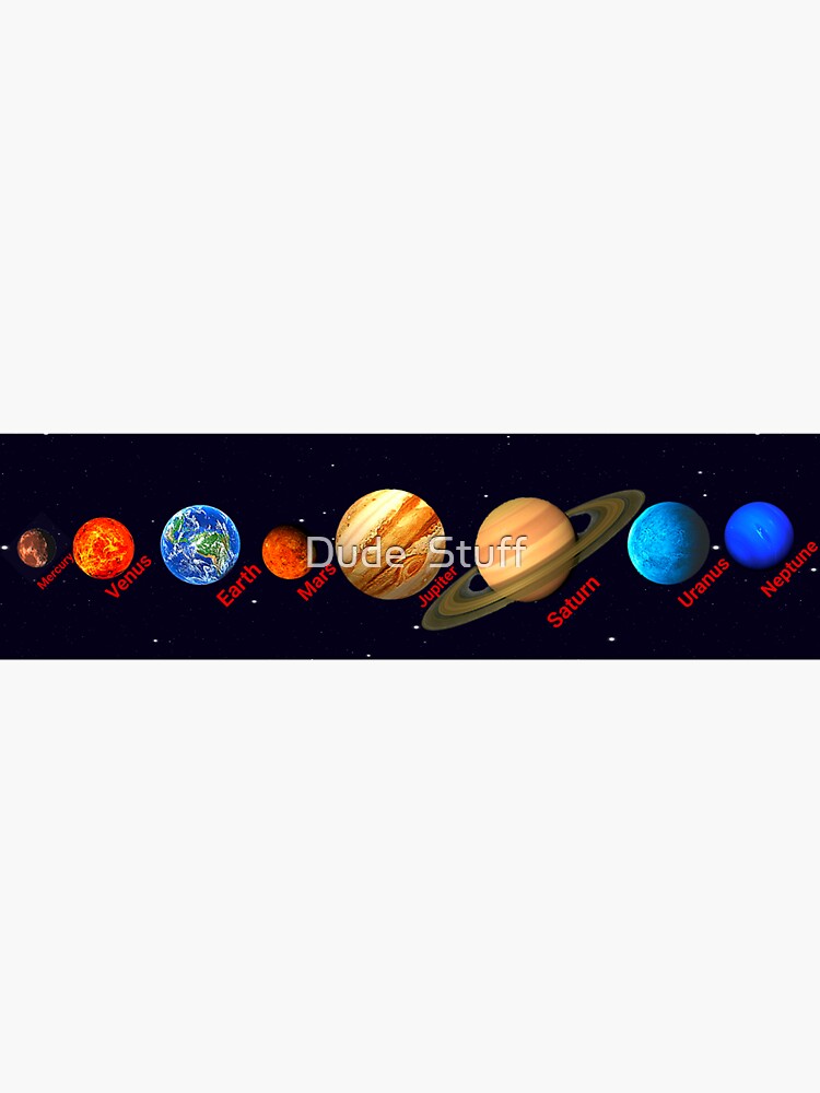 Planets In Orbit In Space Sticker For Sale By Vstheinternet Redbubble