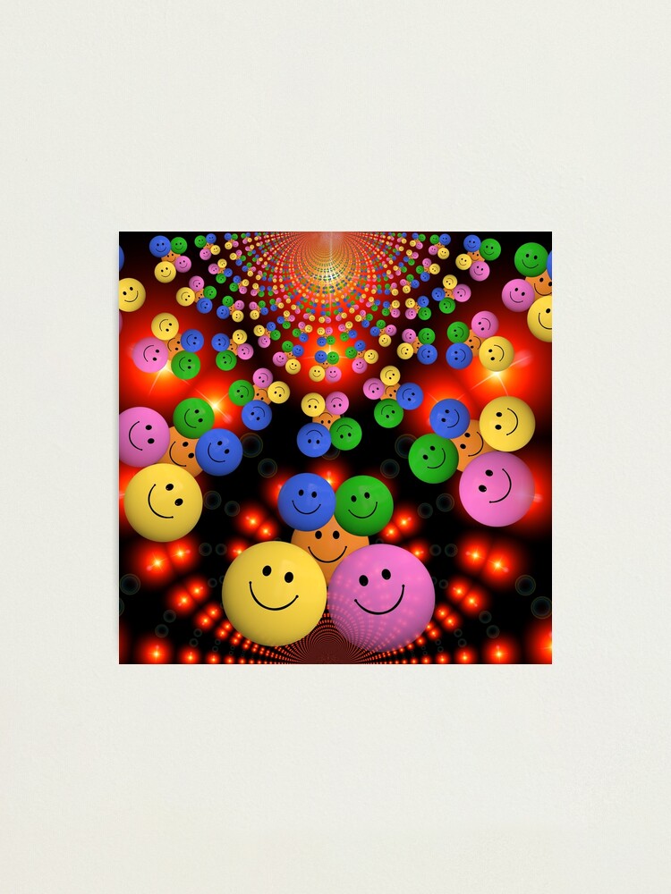 Bright Colourful Smiley Emojis Photographic Print For Sale By Winkham