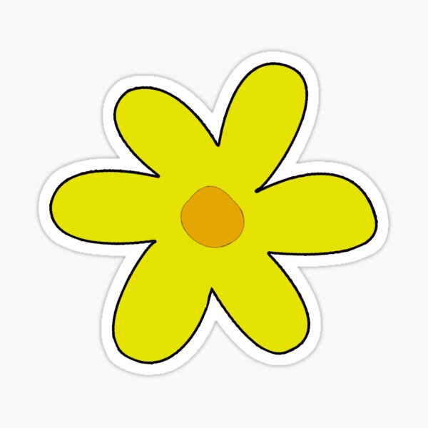 Mystery Machine Yellow Flower Sticker For Sale By Yasmh Redbubble