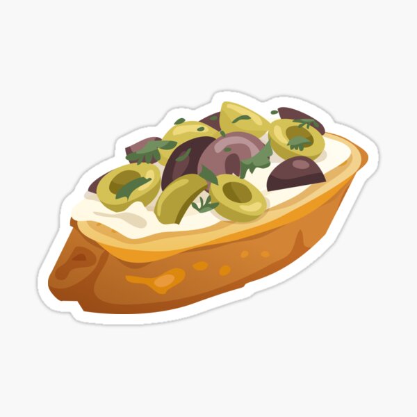 Mixed Olives Bruschetta Sticker For Sale By Niftytrinket Redbubble