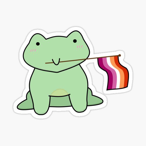 LGBT Lesbian Pride Frog Sticker For Sale By Flodeboller Redbubble