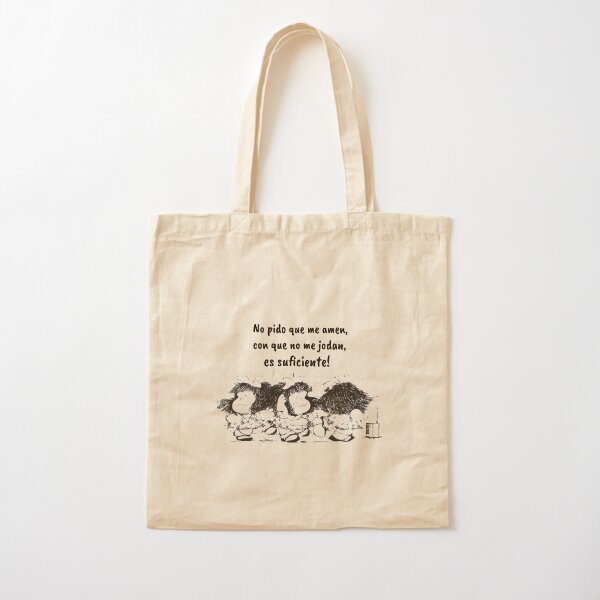 Bolsa de tela Citas españolas y cómics de Mafalda de MinimalistLive