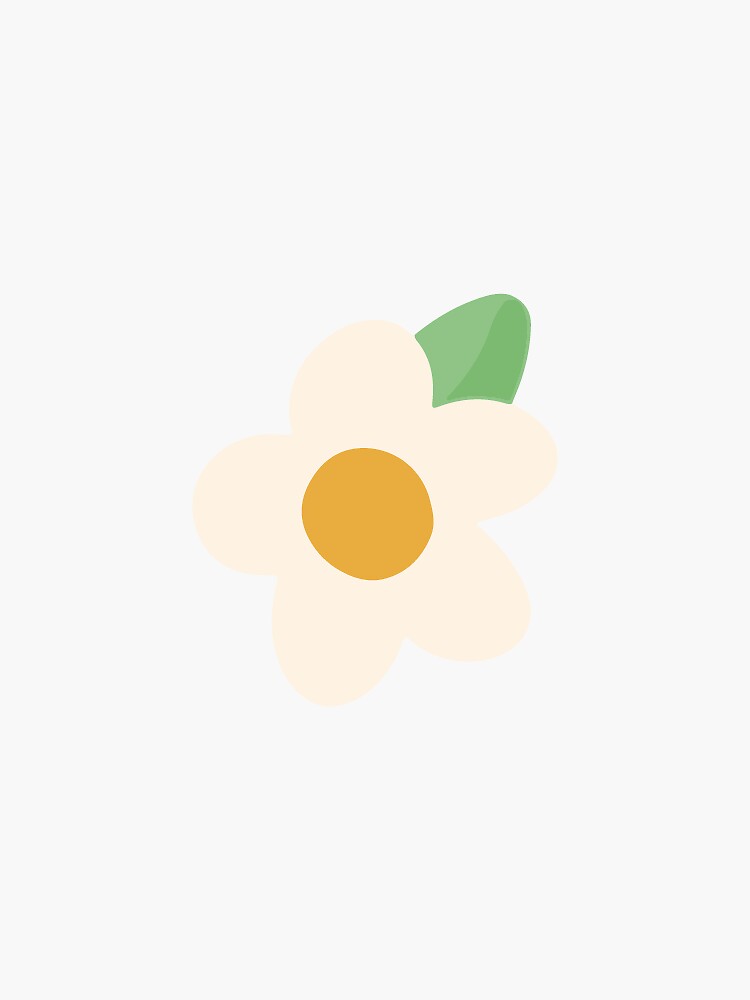 Cute Daisy Flower Sticker For Sale By Adoratofu Redbubble