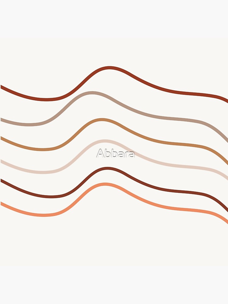 Funky Minimal Stripes In Orange Beige And Burgundy Color Poster By