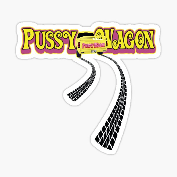 Pussy Wagon Long Tracks Variation Sticker By Purakushi Redbubble