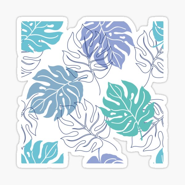 Monstera Leaves Sticker By Mischellero Redbubble