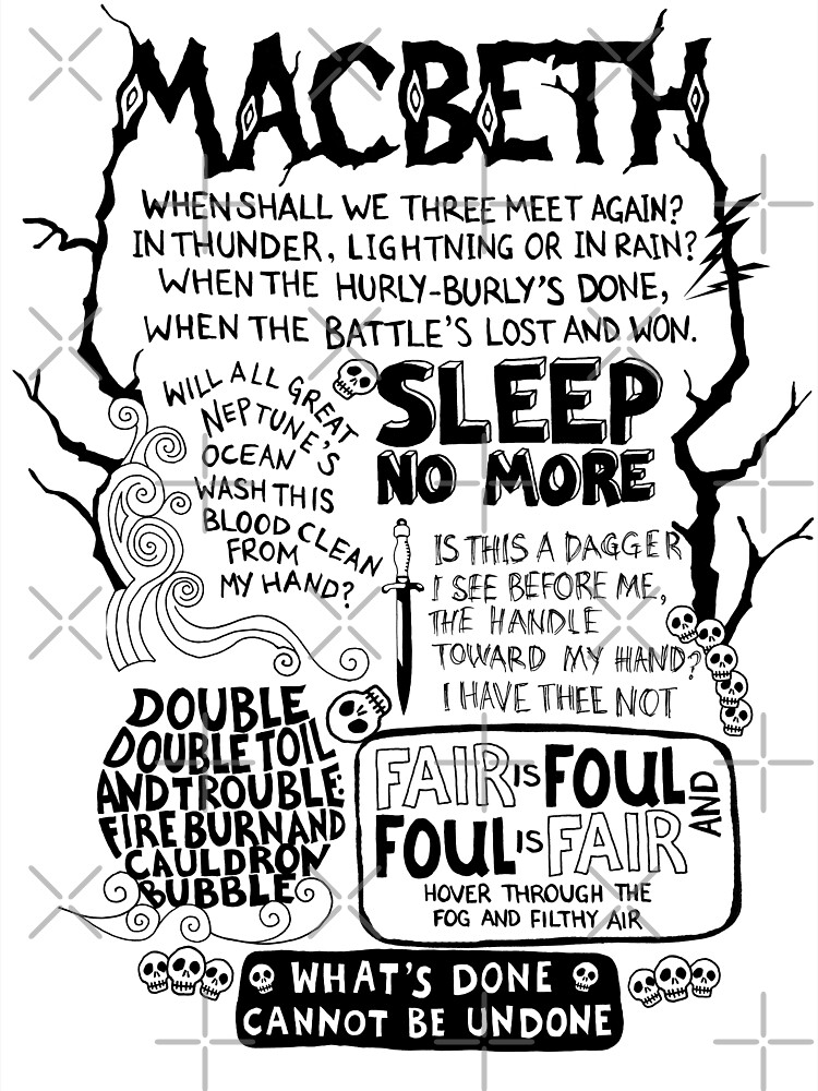 Shakespeare S Macbeth Poster For Sale By Quotegeek Redbubble